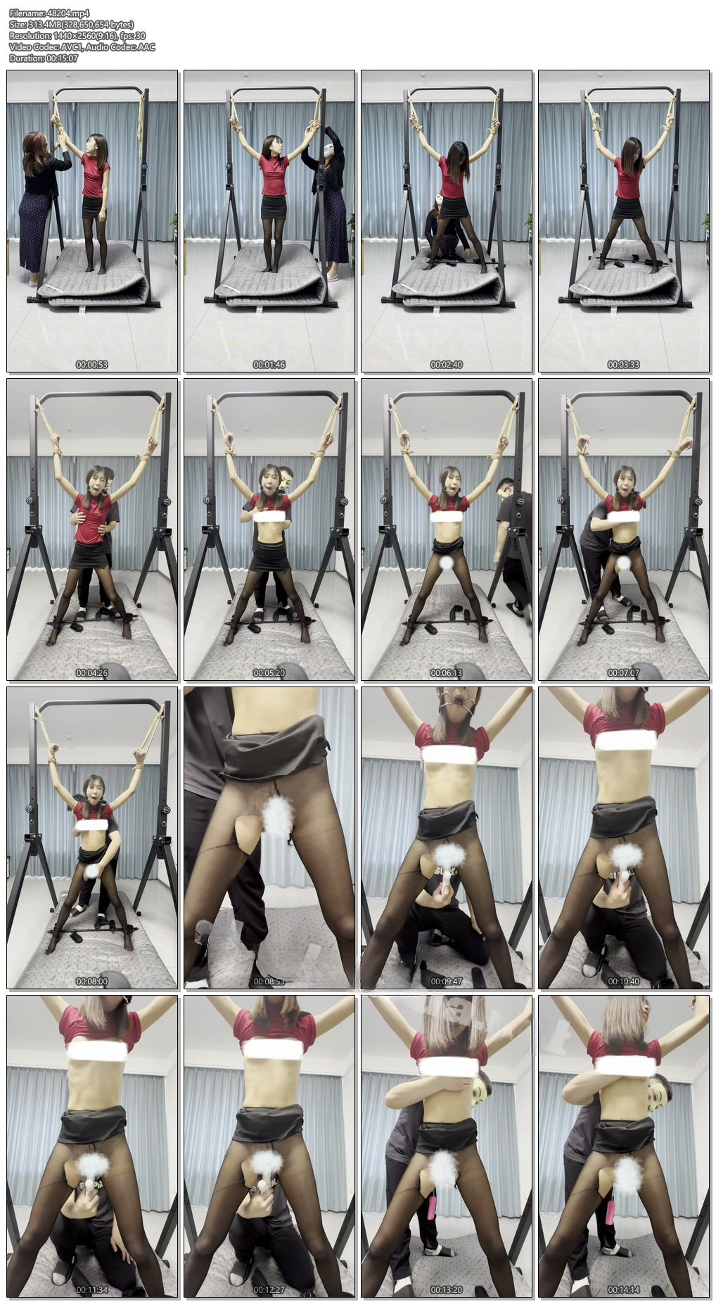 图片[2]-【束人映像】【绿帽女帮男友绑单女】夫妻俩玩弄单女 柔弱娇小女大，真空无内黑丝制服+大字禁锢强开腿 钢圈阔嘴+震动B，TD，ZW棒轮番使用不停强高，手指无限抠 - 视频-5元站-视频-5元站