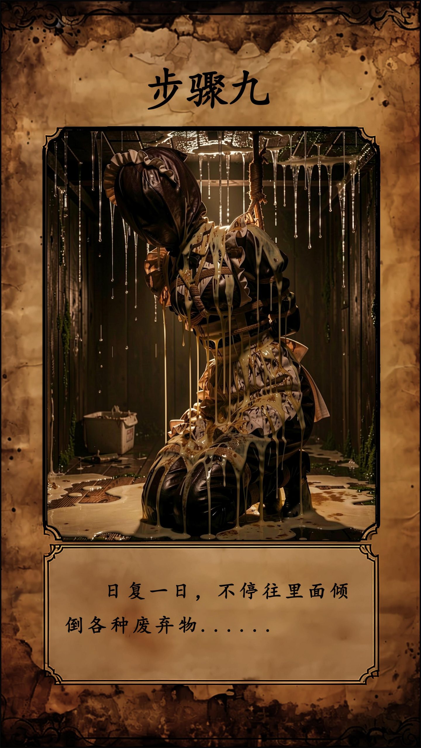 图片[3]-[流浪到世界尽头]《惩戒宝鉴》第一章，垃圾的艺术，皮革女仆装地窖BDSM，少女M，伪宝鉴，仅供娱乐，切勿当真，切勿模仿！ - 5元站-5元站