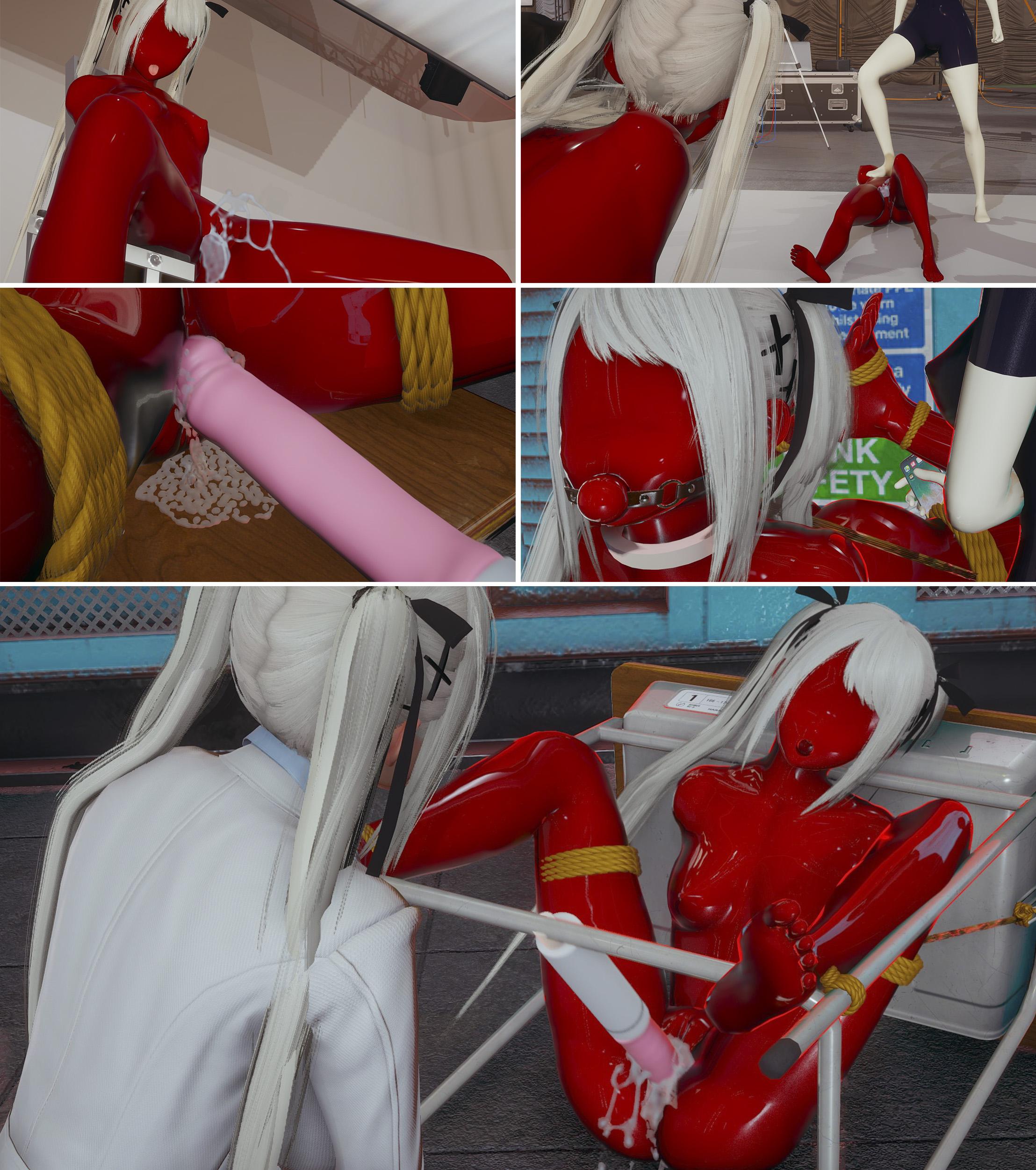 图片[1]-[胧月工坊] 我的性偶是母亲？14 胶衣 玩弄 调教 紧身衣 堵嘴 人形 蒙面 BDSM 拘束 失禁 绑架 中文剧情向 - 5元站-5元站