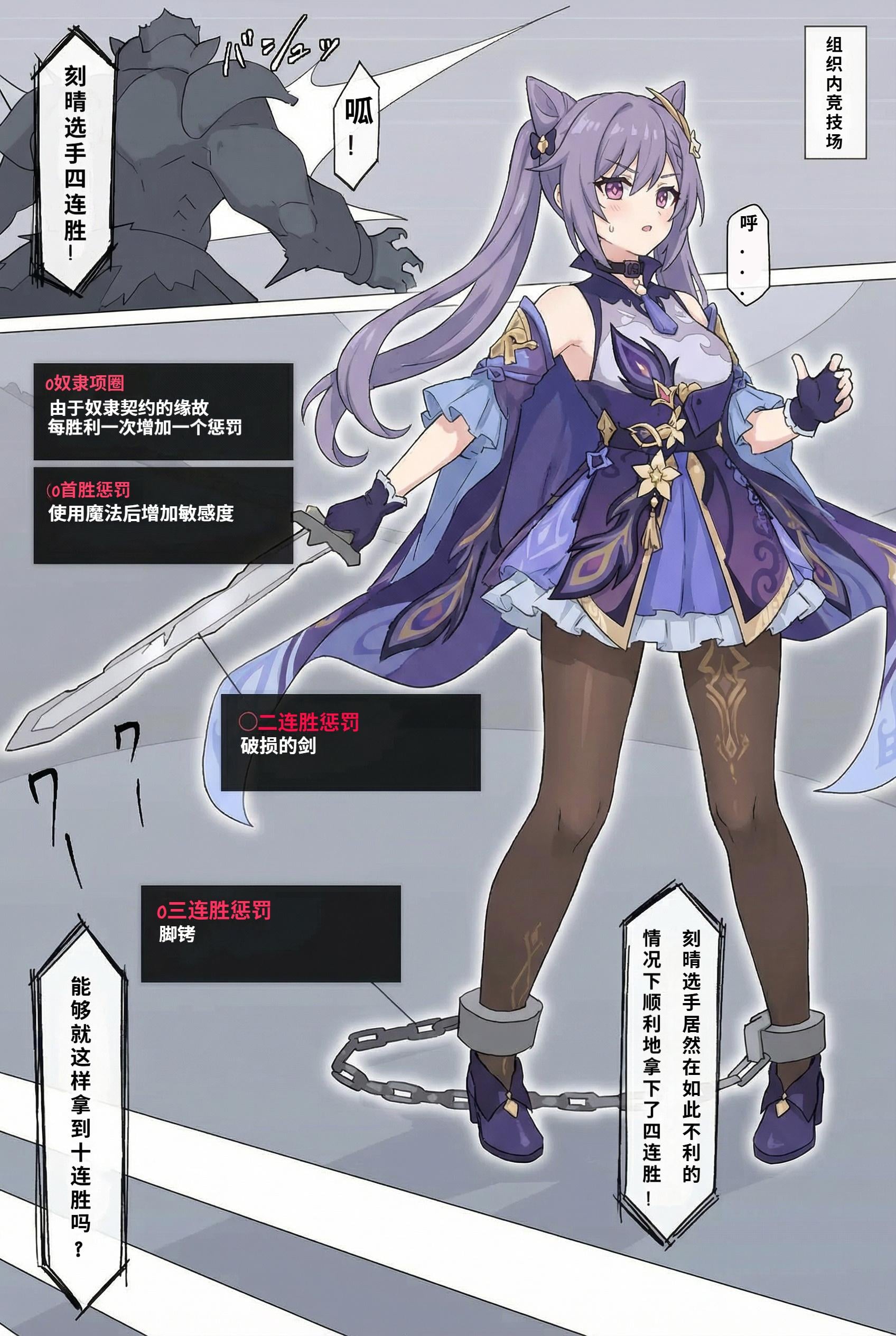 图片[2]-[呜呼哀哉] 原神少女绑架计划【19】（刻晴篇上）救甘雨，刻晴勇闯竞技场！八连胜，自身也陷危机中！ - 5元站-5元站