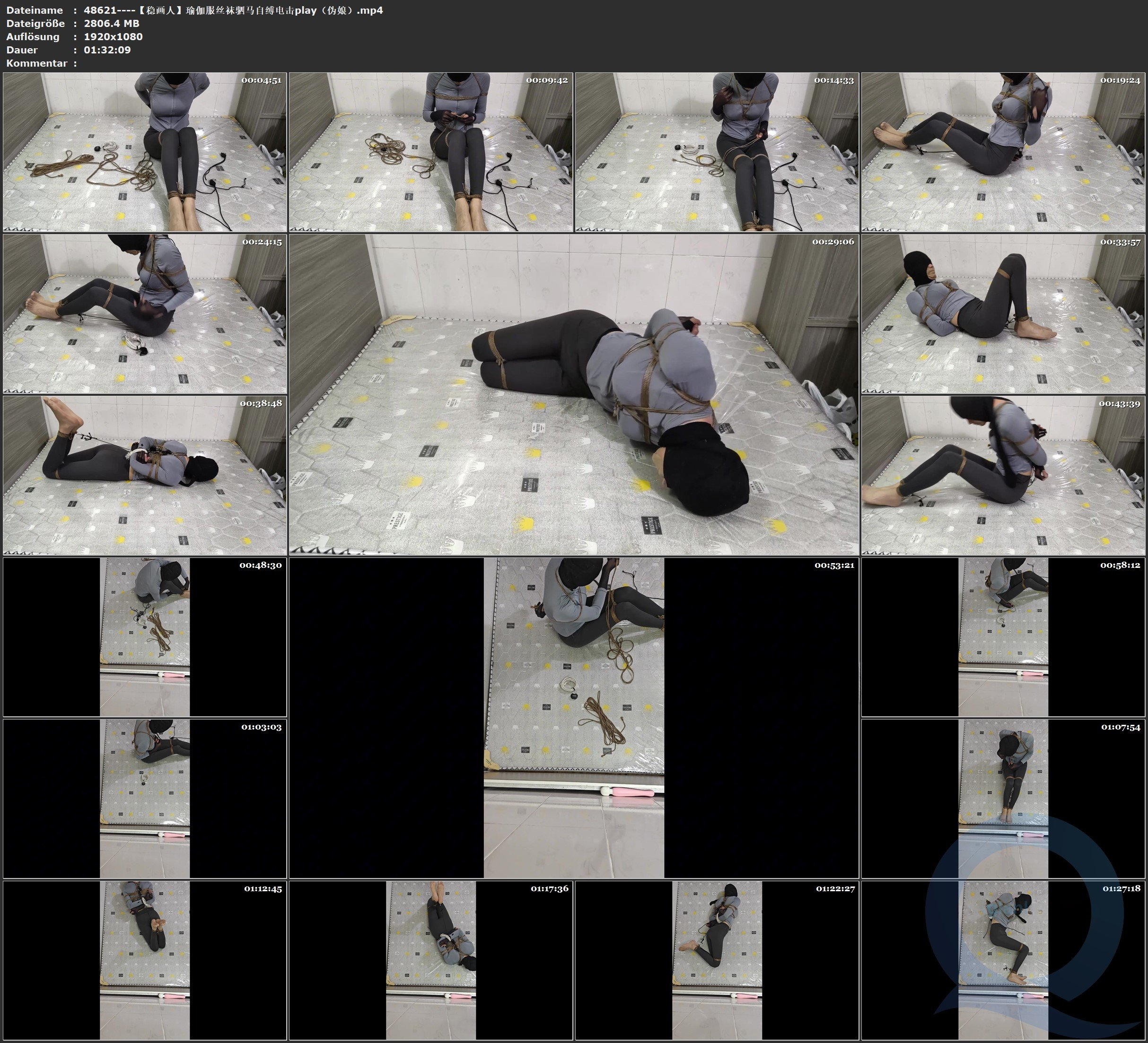 图片[2]-【稳画人】瑜伽服丝袜驷马自缚电击play（伪娘） - 视频-5元站-视频-5元站