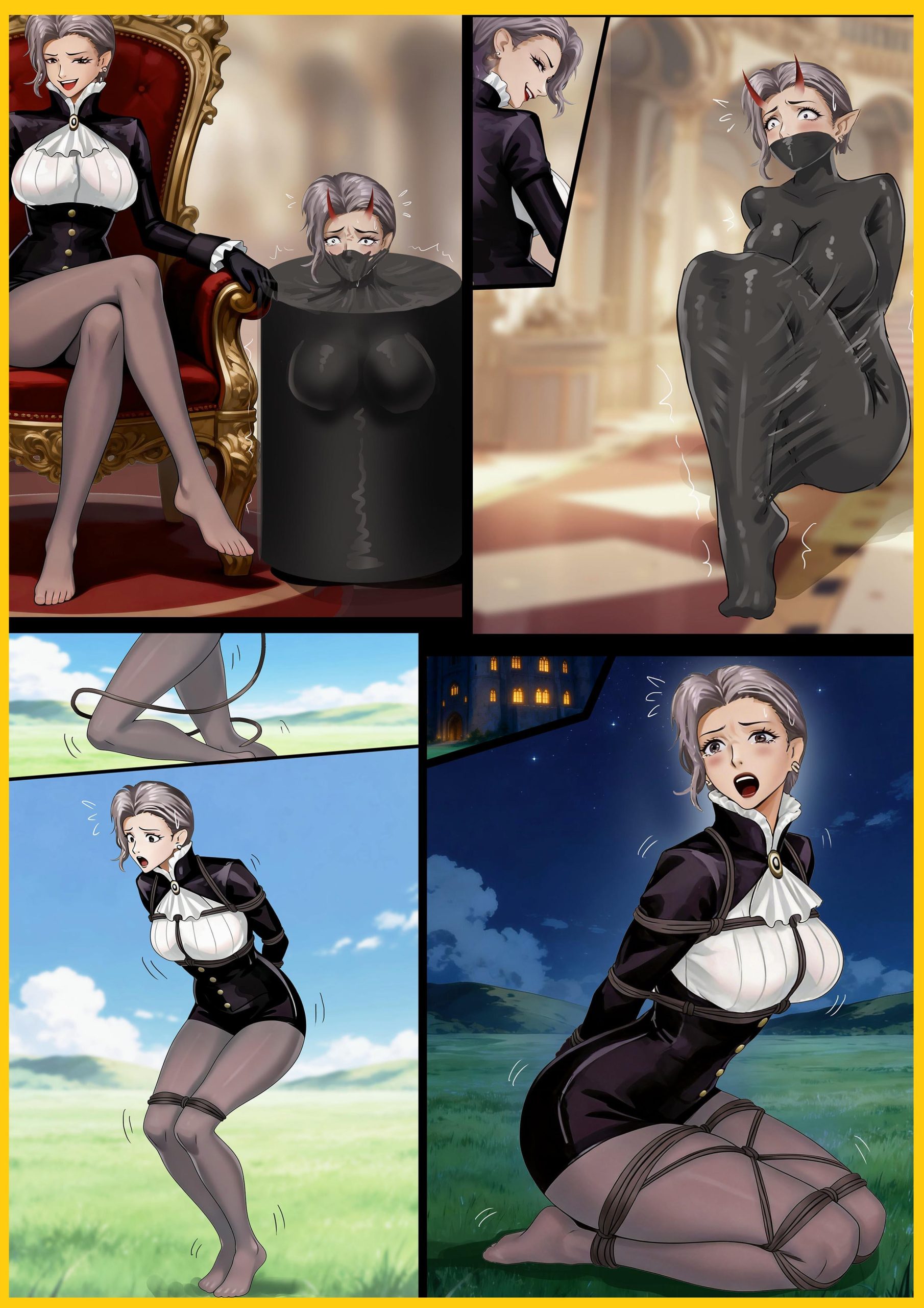 图片[1]-[King]《高傲女伯爵的囚笼》高贵的女伯爵 嗜血魔族 触手夺命 魔绳加身 女伯爵被连环计陷害 最后变成别人的家具~ - 5元站-5元站