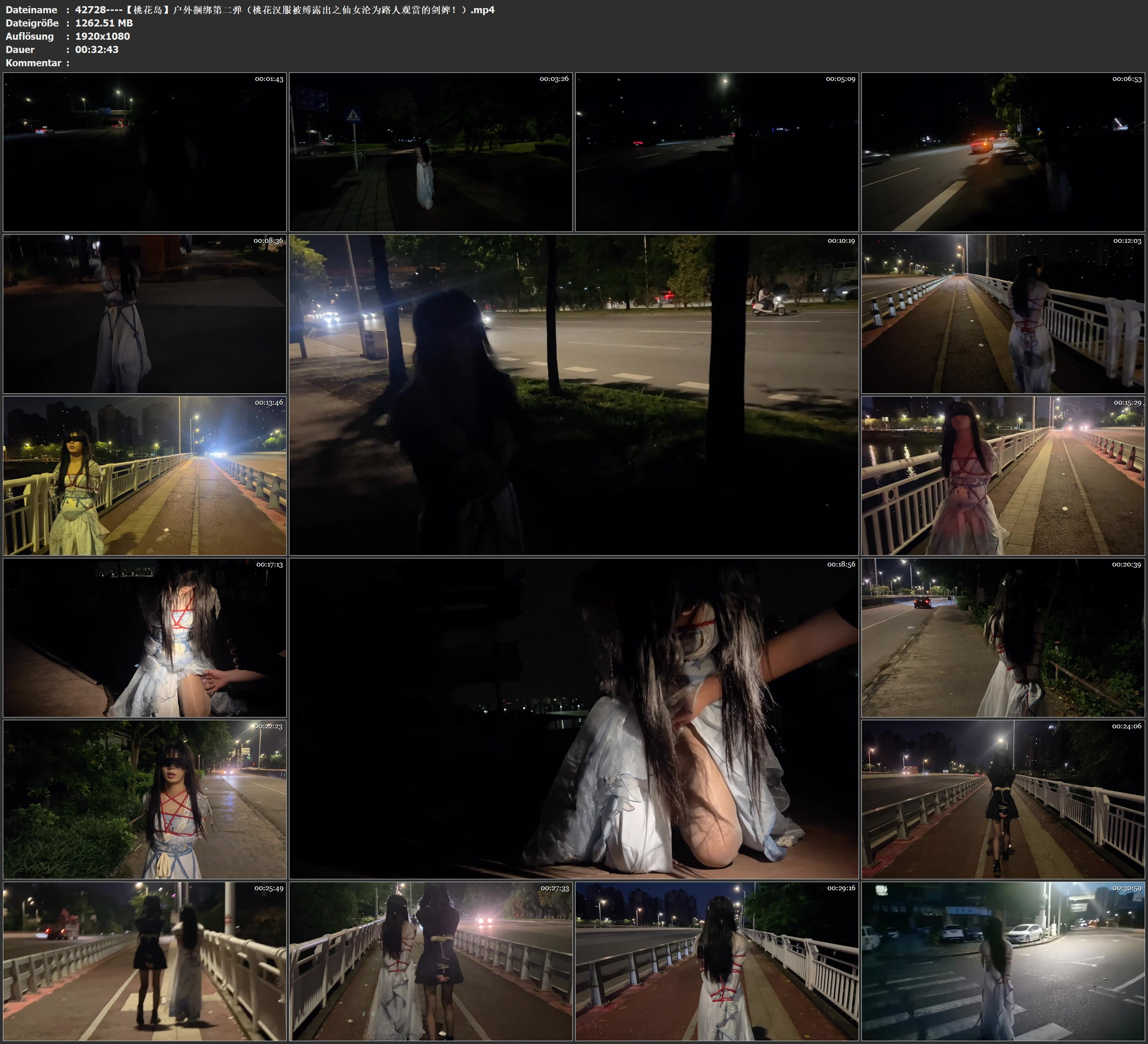 图片[3]-【桃花岛】户外捆绑第二弹（桃花汉服被缚露出之仙女沦为路人观赏的剑婢！） - 视频-5元站-视频-5元站