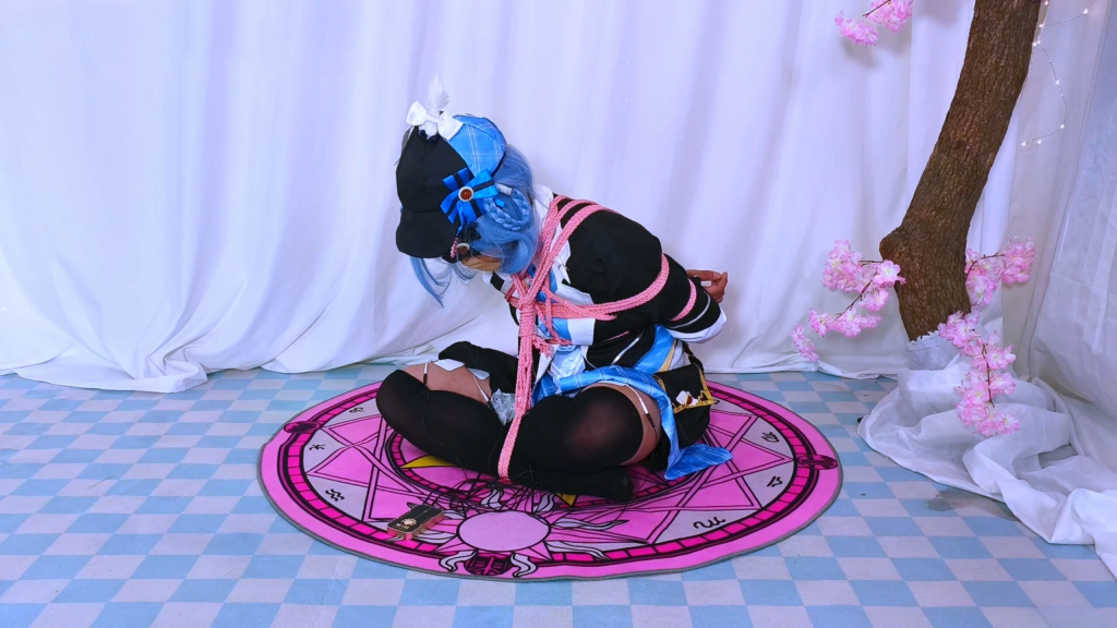 【时绳】《魔法少女的魔女审判-橘雪莉cos！（二）》后手海老缚！郊狼从1拉到200，放置挣扎调教！-视频-5元站