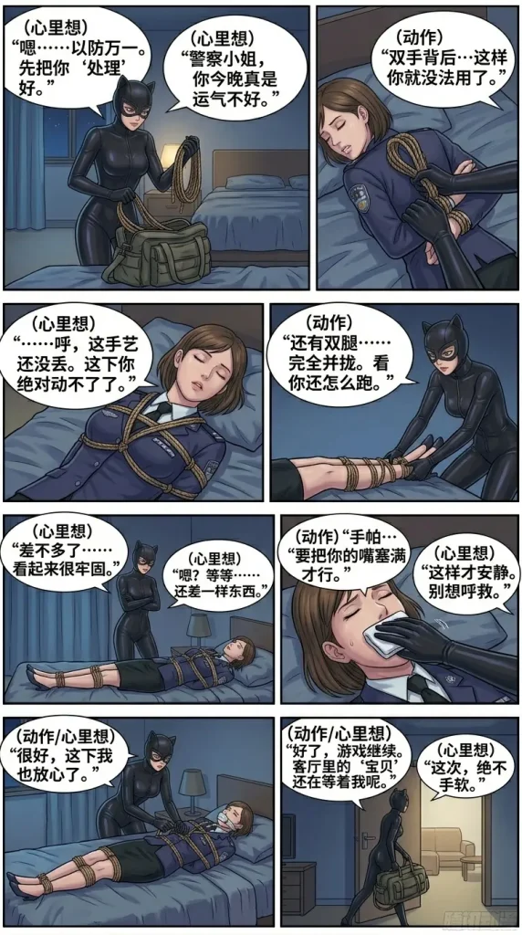 图片[2]-女警蒙难反转（内含绑架放置，调教抽打，失禁堵嘴，反转制服）-5元站