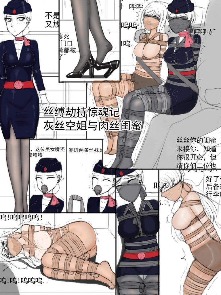 《丝缚劫持惊魂记-灰丝空姐与肉丝闺蜜》-5元站