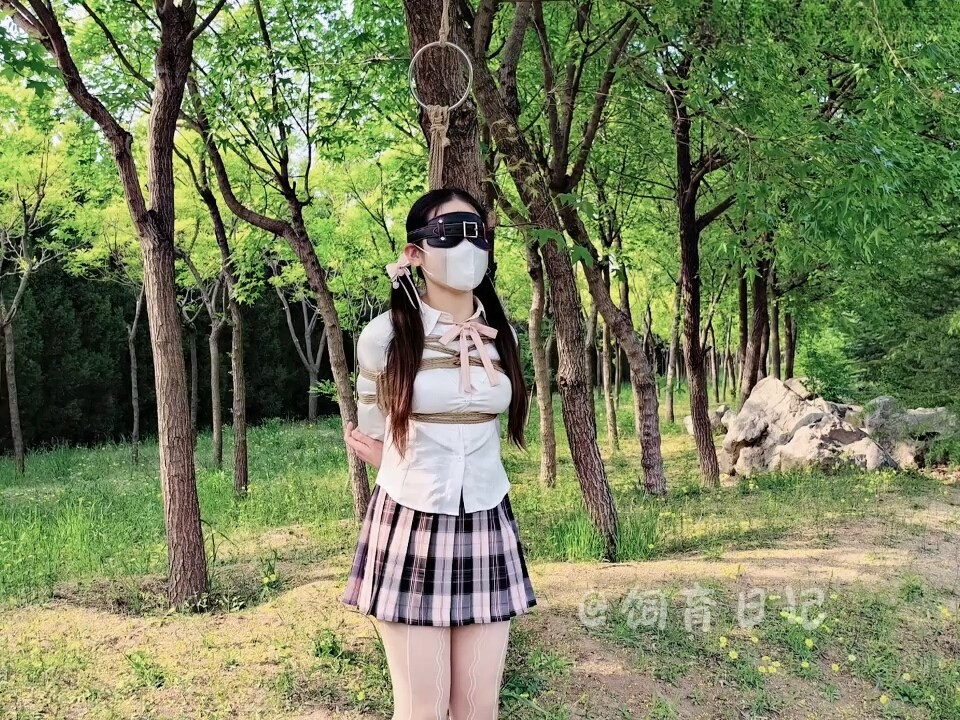 【饲育日记】小狗の露出，被挂在树上都不满足，那就在公路上疯狂吧-视频-5元站