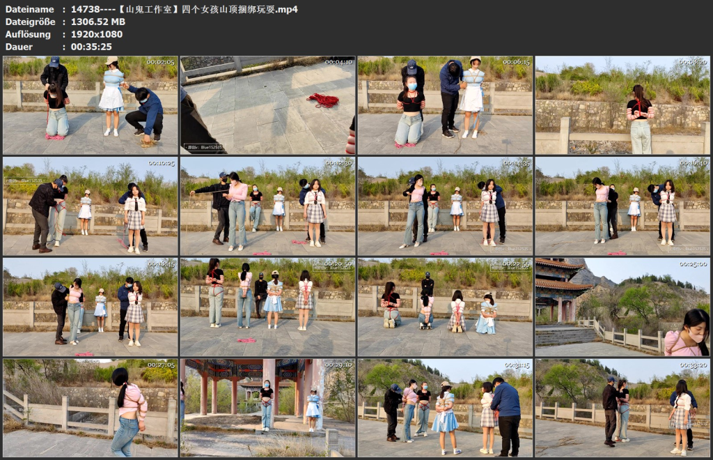图片[2]-【山鬼工作室】四个女孩山顶捆绑玩耍-视频-5元站