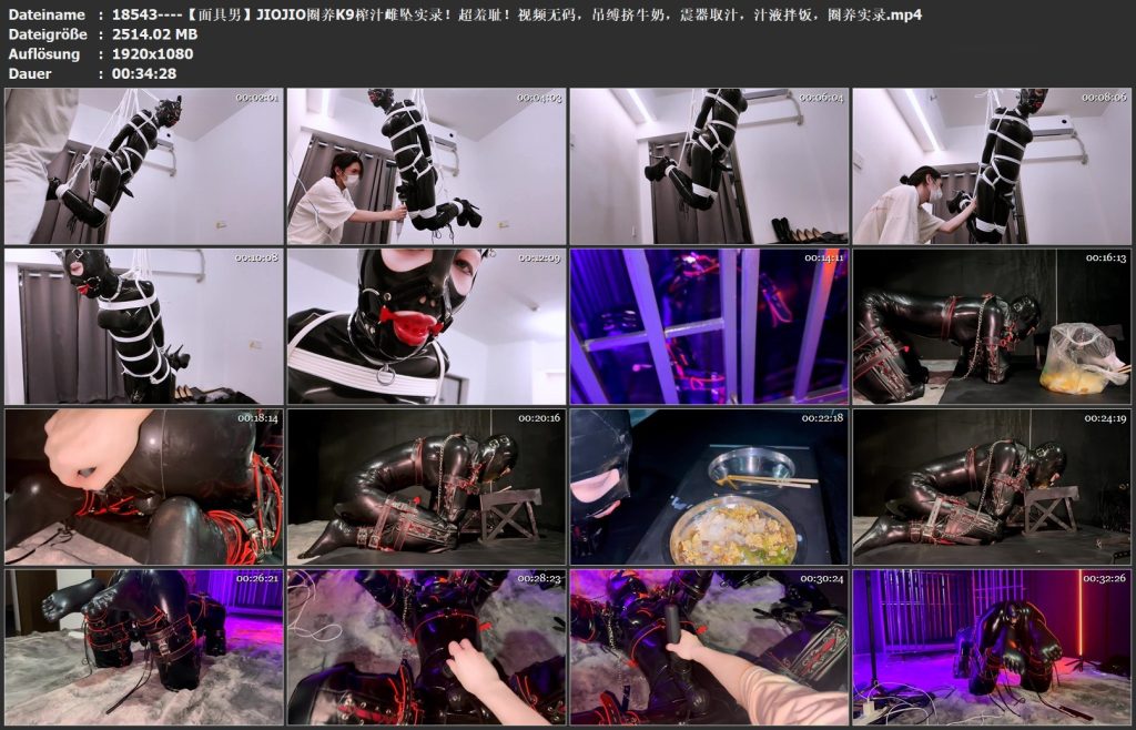 图片[3]-【面具男】JIOJIO圈养K9榨汁雌坠实录！超羞耻！吊缚挤牛奶，震器取汁，汁液拌饭，圈养实录-视频-5元站