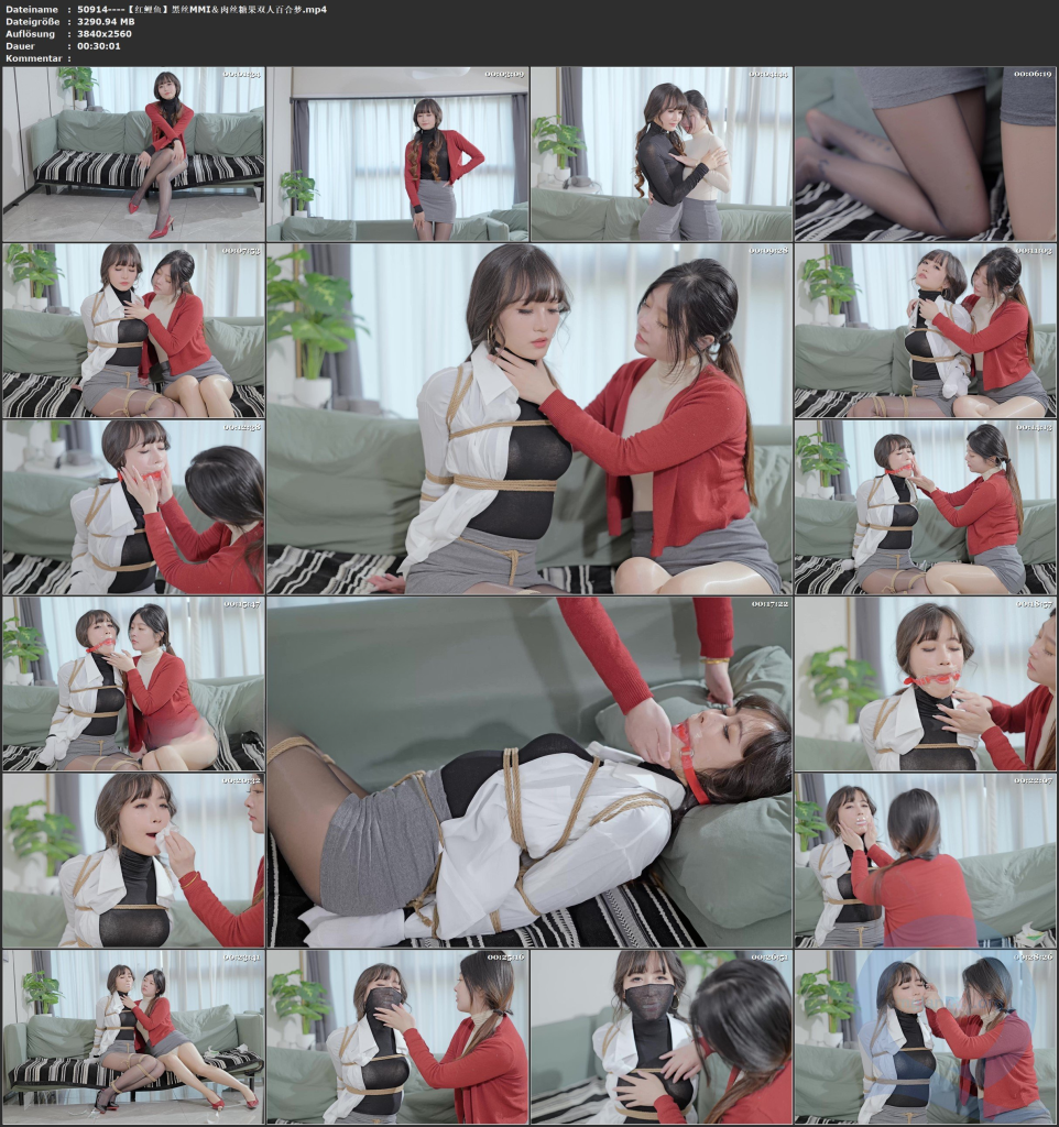 图片[3]-【红鲤鱼】黑丝MMI＆肉丝糖果双人百合梦-视频-5元站