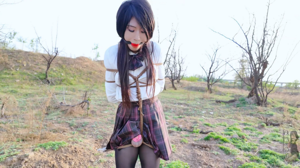 图片[2]-【美曦s】《户外伪娘敏儿JK踏青》万物复苏的季节，怎么能少的了捆绑呢。风采依旧，敏儿穿着一身JK户外踏青，微风吹佛，清凉的夏季也马上到来了。户外捆绑，JK，后手紧缚。限制腿部，JK...-视频-5元站