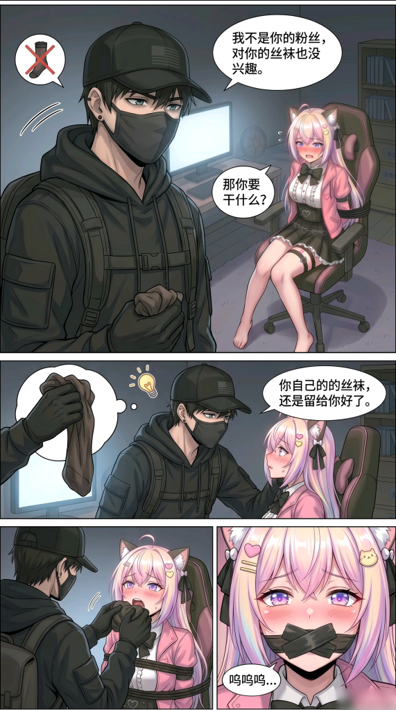 图片[3]-束缚游戏第一话：入室绑架美女主播-5元站