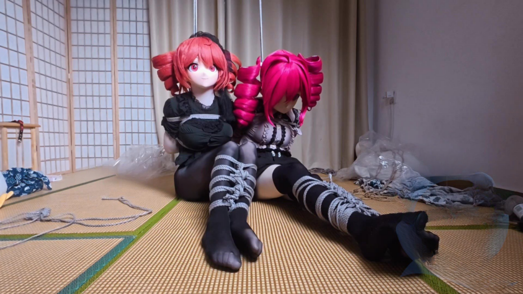 【无夜】kigurumi kig双人吊缚+捆绑呼吸控制—挠脚心-视频-5元站