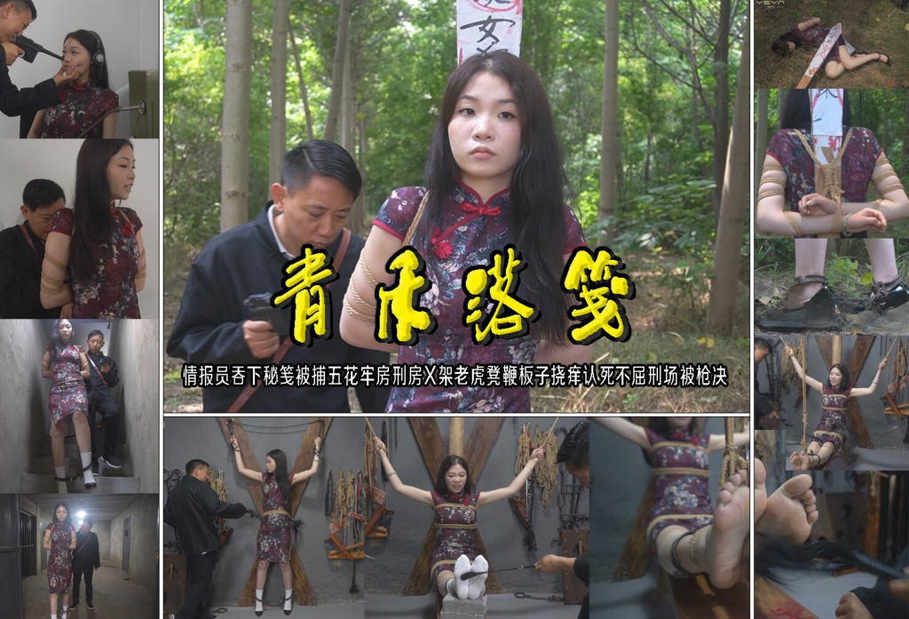 【一绳有你】【青禾落笺】情报员吞下秘笺被捕五花牢房刑房X架老虎凳鞭板子挠痒认死不屈刑场被枪决-视频-5元站