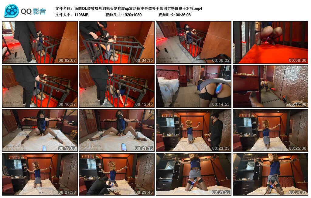 图片[3]-【意之窗工作室】《汤圆》OL装/啵啵贝/狗笼/头笼/狗爬/sp/震动棒/凌辱/儒夹/手部固定/铁链/鞭子/对镜-视频-5元站