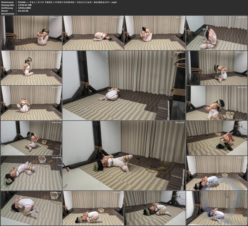 图片[2]-【象人工作室】【嗷嗷】白丝舞蹈生的挣脱训练！双场景层层加密！她能逃脱成功吗？-视频-5元站