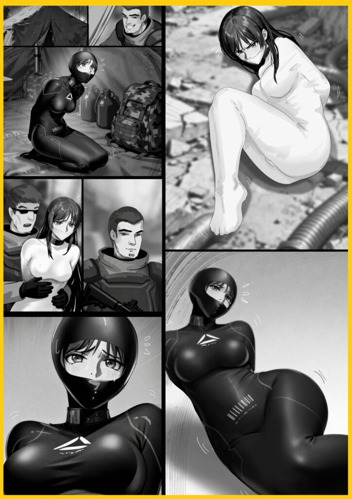《女武神的拘束衣04》鲁路修画风 御姐王牌驾驶员 三层囚笼锁死肉身，全包头套只露眼睛，王牌机甲师终成无名囚徒！-5元站