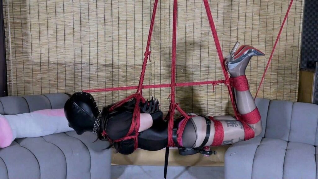 【美美的丝】《安安与月月》全身禁锢捆绑油亮黑丝14厘米高跟悬吊。女王又贴了新的污字贴，无法自己洗掉太羞耻了。两种道具全程榨汁，扭来扭去呻吟挣扎被各种狠狠责-视频-5元站