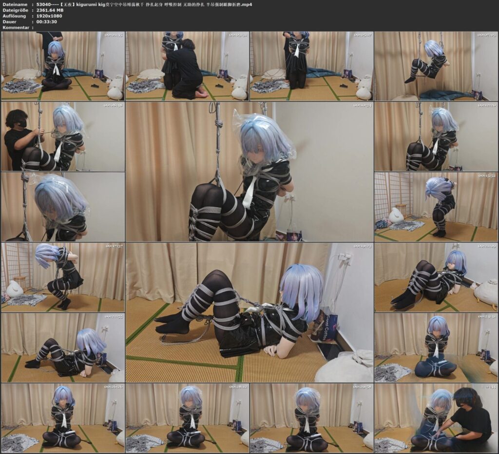 图片[3]-【无夜】kigurumi kig莫宁空中吊缚荡秋千 挣扎起身 呼吸控制 无助的挣扎 半吊强制踮脚折磨-视频-5元站