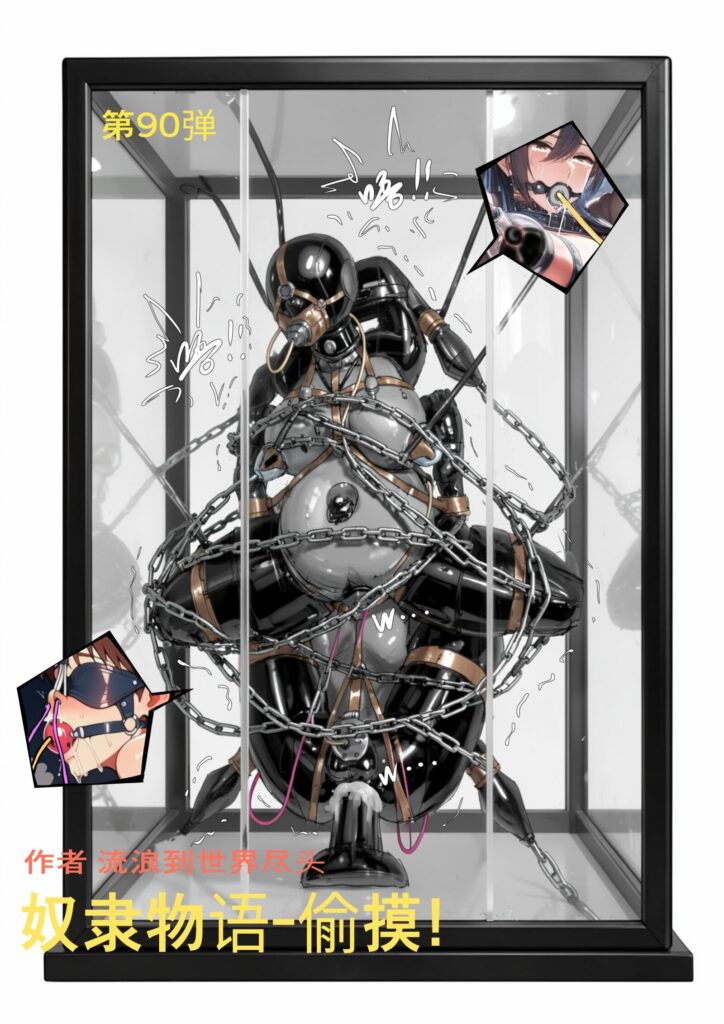 《奴隶物语-偷摸！》，第90弹，我偷摸和小姨的怪癖行为，乳胶衣BDSM，拘束类彩色漫画单元剧！-5元站