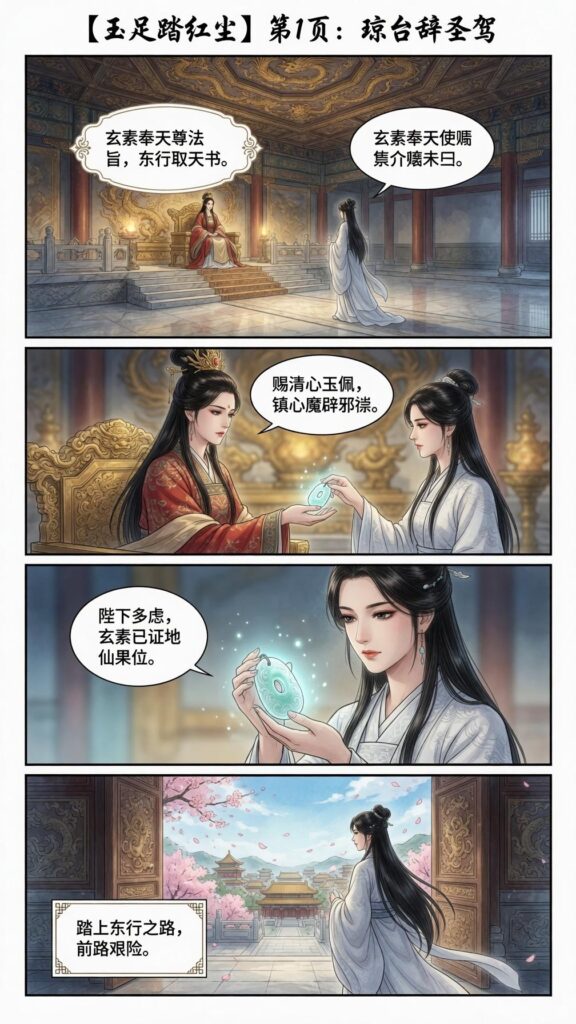 图片[2]-《缚仙东游记》漫画版 第一回 琼台辞圣驾 玉足踏红尘-5元站