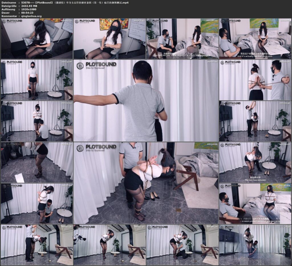图片[3]-【PlotBound】（微剧情）单身女高管的秘密兼职（第一集）:痛苦的捆绑测试-视频-5元站