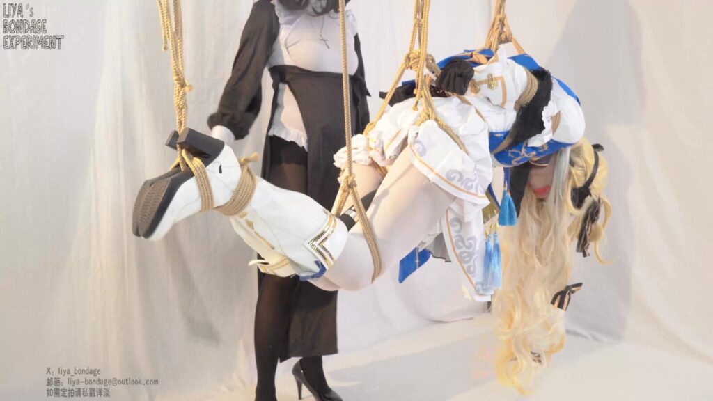 【莉雅】菲比受难记 cosplay/白丝/鞭打/棒子/电击/蒙眼/口球/堵嘴/鞭打/强制膏朝/紧缚/吊缚/鸣潮-视频-5元站