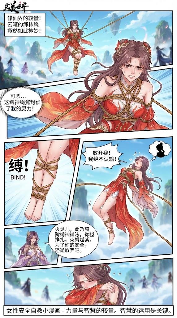 图片[2]-完美世界（二创篇），火灵儿和云曦因谁能得到石昊发生争吵，火灵儿被捆绑窒息，火灵儿被神秘人救助后，反抓住云曦，把云曦放在三棱锥上饱受煎熬-5元站