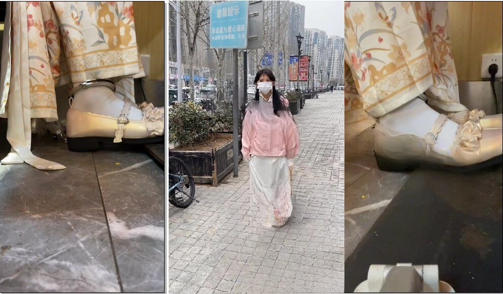 【布莱恩原创】18岁女高的四天镣铐生活（8）带着脚铐在商场吃饭 走路回家-视频-5元站