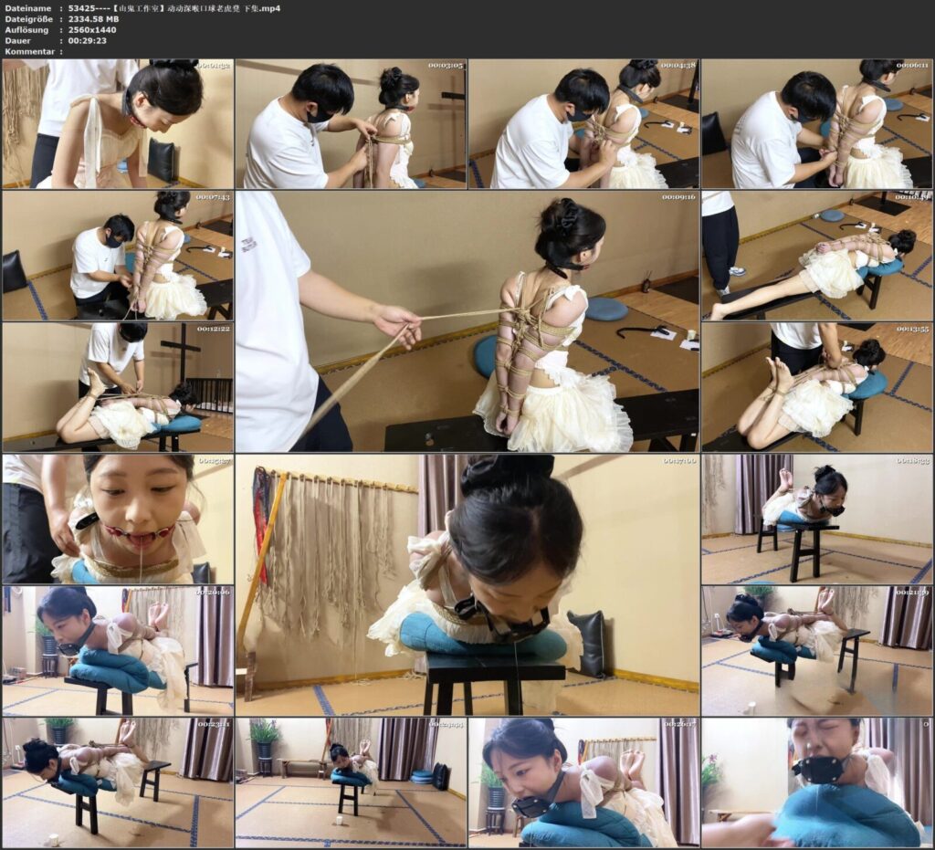 图片[3]-【山鬼工作室】动动深喉口球老虎凳 下集-视频-5元站