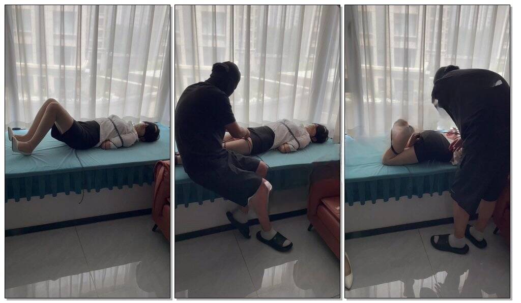 【小乔】入室捆绑 丝袜塞嘴 挣扎解缚-视频-5元站