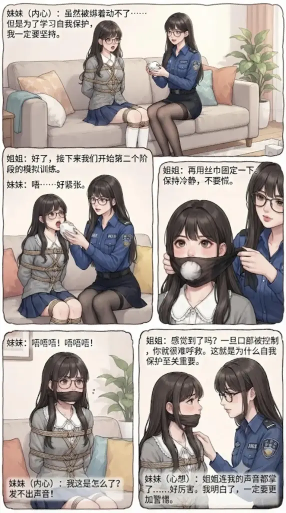 姐妹绳缚情深篇，姐姐身穿女警cos服在家臭美，发现了妹妹的绝密日记，傲娇妹妹喜欢姐姐想被姐姐绑起来，谁知姐姐满足妹妹后提出也想被妹妹绑着-5元站