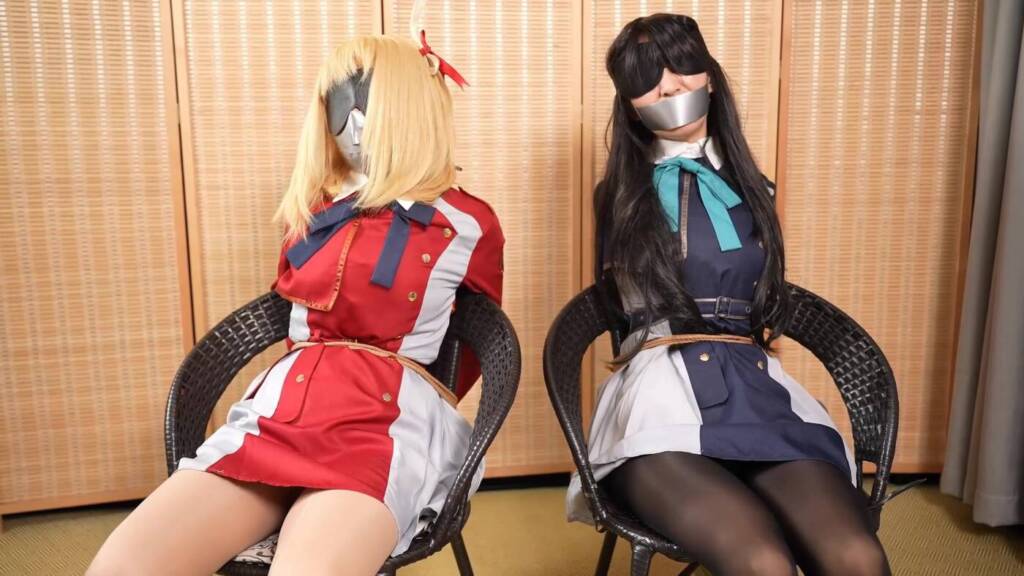 图片[2]-【象人工作室】小0&嗷嗷-双人cos，莉可丽丝，千束&泷奈，脱袜多重堵嘴play！-视频-5元站