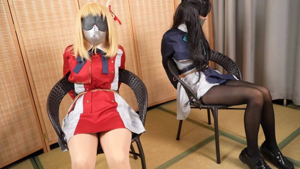 【象人工作室】小0&嗷嗷-双人cos，莉可丽丝，千束&泷奈，脱袜多重堵嘴play！-视频-5元站