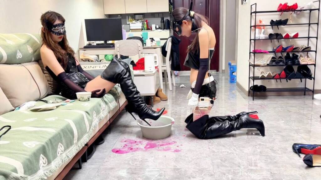 【媚娘工作室】极限足虐拘束站立训练3/6-视频-5元站