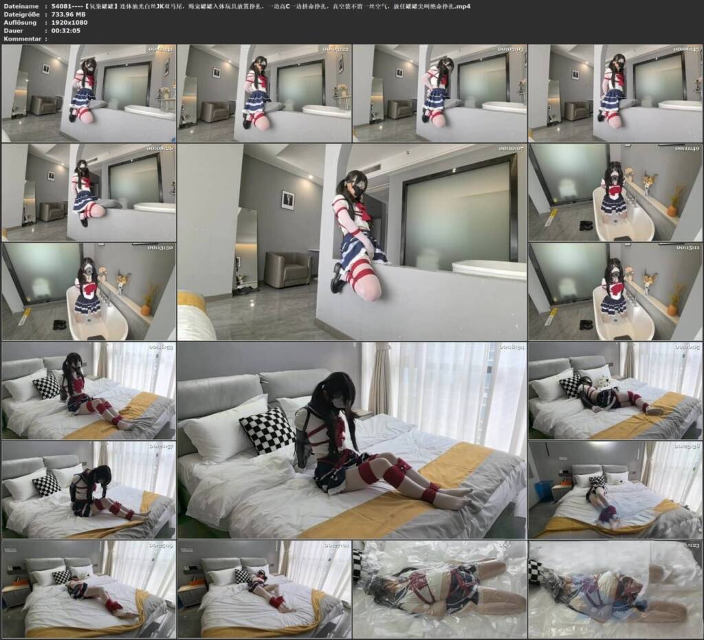 图片[3]-【氧柒罐罐】连体油光白丝JK双马尾，绳宠罐罐入体玩具放置挣扎，一边高C一边拼命挣扎，真空袋不留一丝空气，放任罐罐尖叫绝命挣扎-视频-5元站