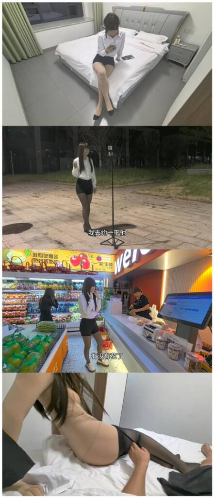 【FXX】zentai剧情片，装B男约女zentai主播 逛水果店 缝制全包通宵过夜，白嫖女主播逃单-视频-5元站