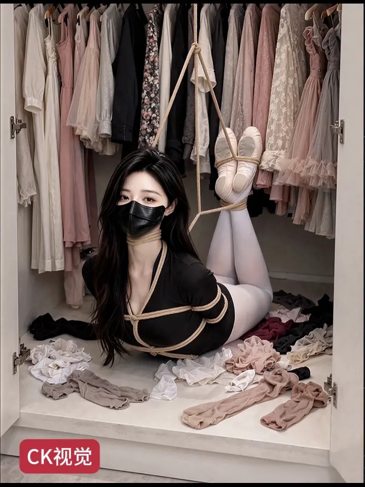图片[2]-【CK视觉】AIGC，白丝袜舞蹈少女的监禁噩梦（上）百合向，舔脚，舔胸，驷马，捆绑，丝袜堵嘴，全包，白丝舞蹈少女被黑丝女S捆绑囚禁长期调教-视频-5元站