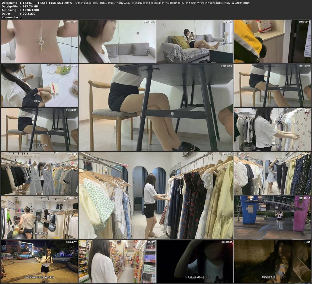 图片[3]-【FXX】【ZENTAI】剧情片，全包宅女在家自拍，想出去逛街看电影没人陪，点外卖跟外卖小哥协商包他一天时间陪自己，帮忙缝进全包里陪外出买衣服看电影，最后留宿-视频-5元站