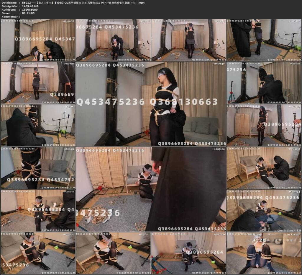 图片[3]-【象人工作室】【嗷嗷】OL黑丝制服女 近距离鞭打玩弄 M字开腿捆绑啵啵贝刺激下体！-视频-5元站