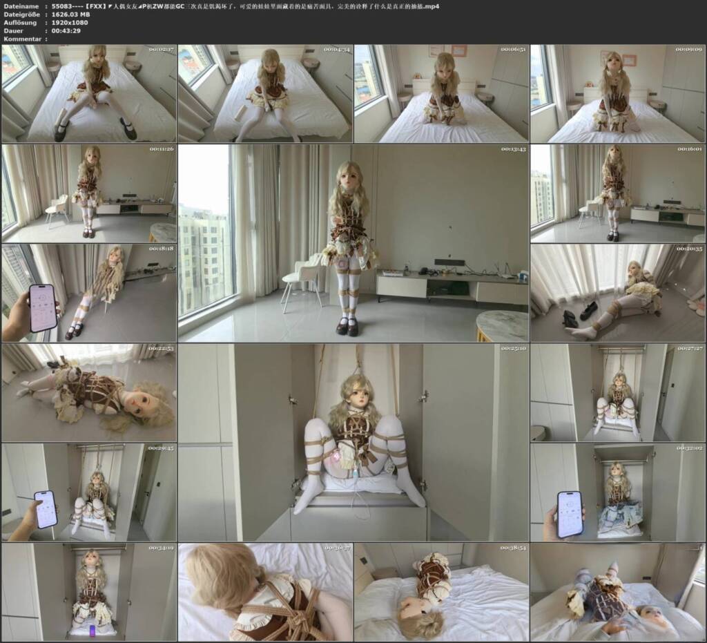 图片[3]-【FXX】◤人偶女友◢P机ZW都能GC三次真是饥渴坏了，可爱的娃娃里面藏着的是痛苦面具，完美的诠释了什么是真正的抽搐，多层全包打底是为了降低氧气浓度和闷汗，蛇缚✙分腿吊缚吊脖绞刑..-视频-5元站