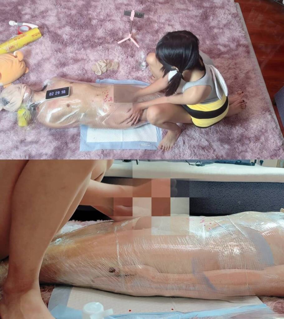 【妤妤cdsm】【室内篇】保鲜膜全包小男娘（下）包起来了还能反抗？痛苦到把机位都撞翻了！原味内裤套头+射后丝袜龟责-视频-5元站