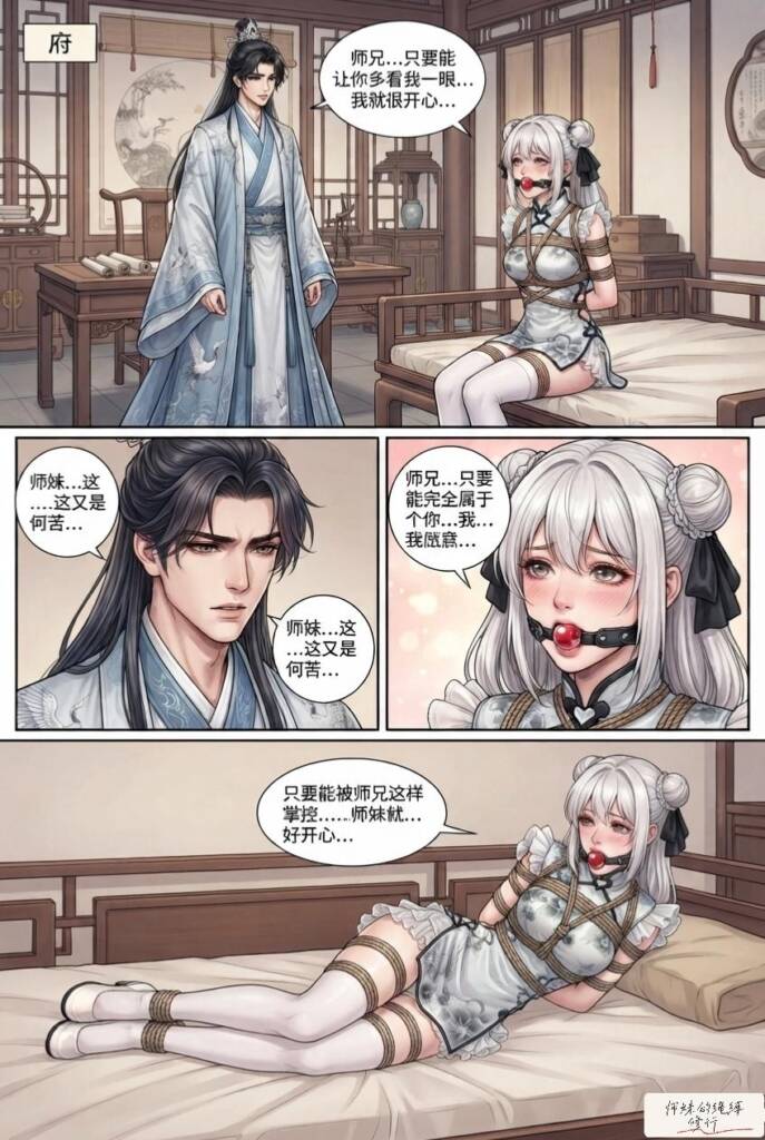 图片[3]-[lians] 师妹的绳缚修行（内含束缚，驷马，挠脚，铐子，失禁，胶衣，窒息，项圈牵引出行调教各种拘束修行境界提升，最终师妹认主完全属于师兄） [44P] - 5元站-5元站
