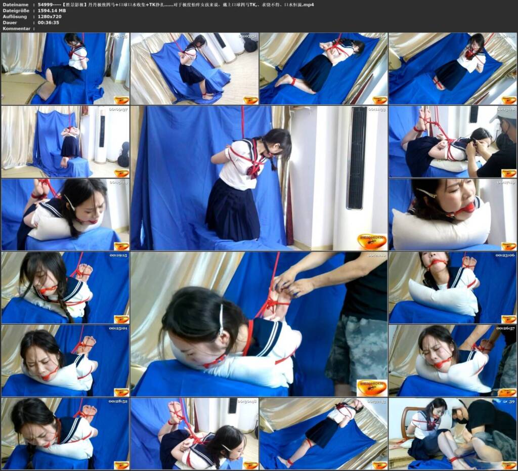 图片[3]-【胜景影视】丹丹极致四马+口球口水收集+TK挣扎……对于极度怕痒女孩来说，戴上口球四马TK,、求饶不得、口水恒流-视频-5元站