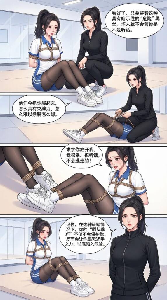 图片[4]-[lians] 少女的绳缚自救讲堂校服黑丝篇（内含，堵嘴，蒙眼，赤脚挠脚心，驷马捆绑，吊缚，失禁.....） [52P] - 5元站-5元站