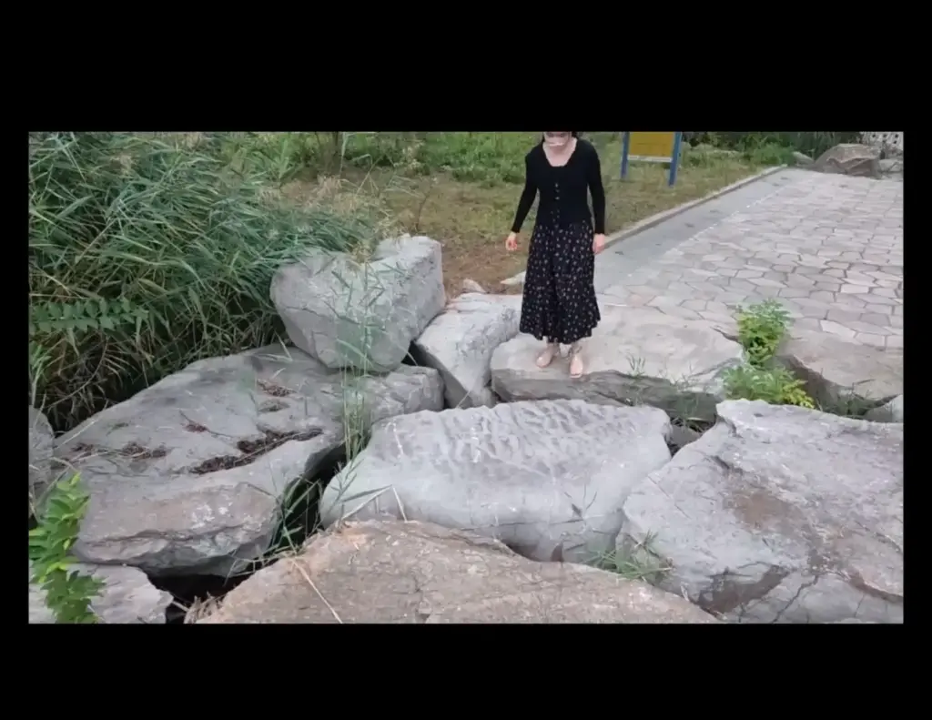 【爱抚】公园里的镣铐挑战任务—手铐脚铐锁住的肉丝碎花裙-视频-5元站