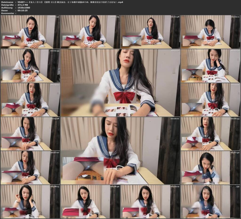 图片[2]-【象人工作室】 【雅熙 以安】跳蛋阅读，有下体跳单刺激画中画，断断续续读书的样子真好玩！-视频-5元站
