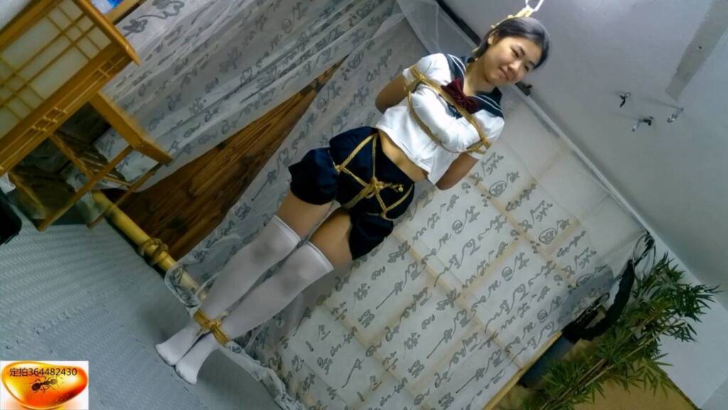 【绳舞飞扬】麦麦紧缚起舞祝福……紧缚垫脚+股绳勒阴吊-视频-5元站