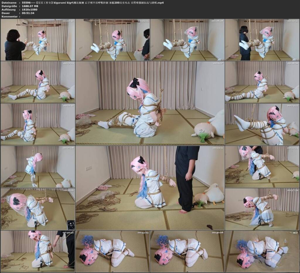 图片[3]-【星星工作室】kigurumi kig鸣潮达妮娅 后手缚半吊呼吸控制 郊狼200真实电击 直臂缚强制拉高与团缚-视频-5元站