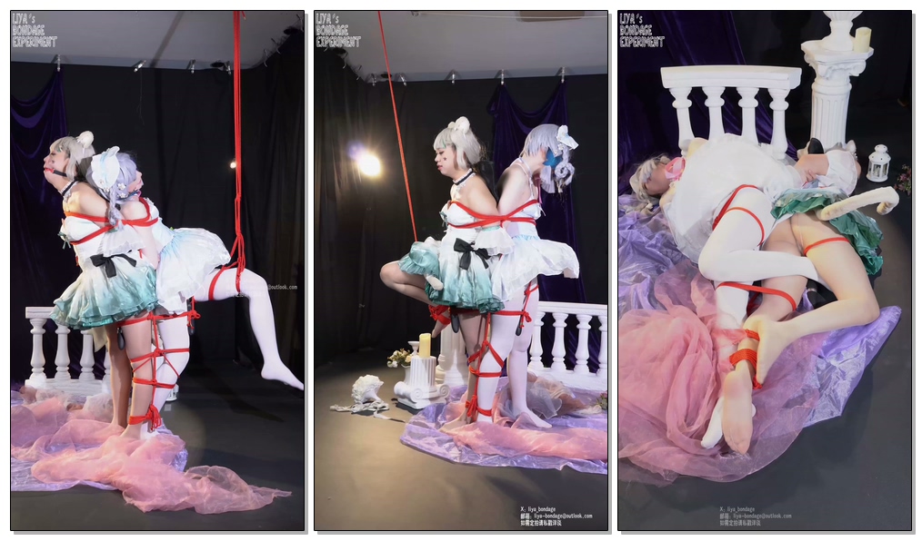 【莉雅】双人芭蕾连缚刺激 cosplay/芭蕾/连缚/单腿吊缚/口球/棒子/原神/呻吟/白丝-视频-5元站